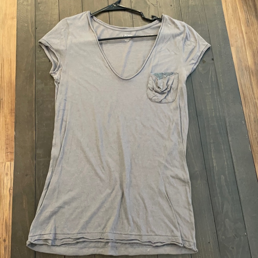Ann Taylor Loft Sequin Pocket Tee - Medium